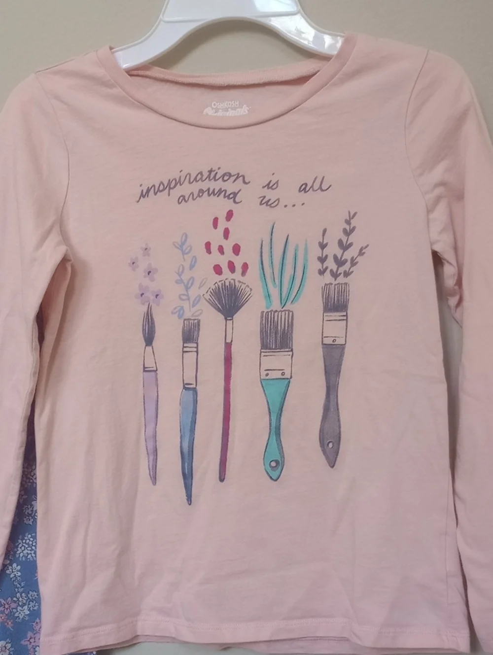 OshKosh B'gosh Pink Paintbrush Graphic Top with Cropped Leggings